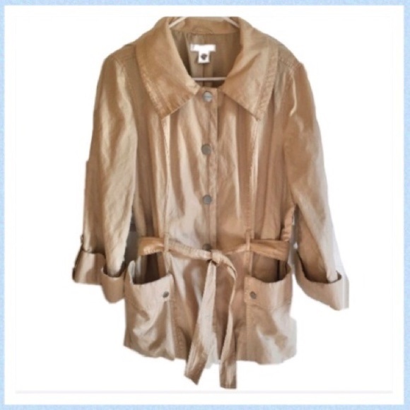 Liz Claiborne Jackets & Blazers - Liz Claiborne Light Tan Mid Length Coat